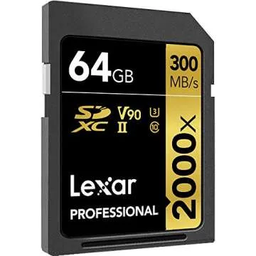 Lexar Pro SDHC 2000X RDR UII 64GB Memory Card 2 Pack