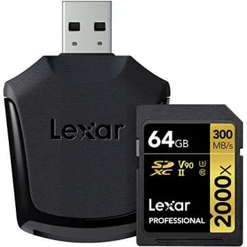 Lexar Pro SDHC 2000X RDR UII 64GB Memory Card 2 Pack