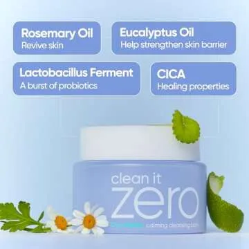 BANILA CO Clean it Zero Calming Cleansing Balm | Korean Makeup Remover for Sensitive Skin | Vegan | Cleansing Oil, Facial Cleanser Made with Centella Asiatica & Madecassoside (100ml / 3.38 fl. oz)