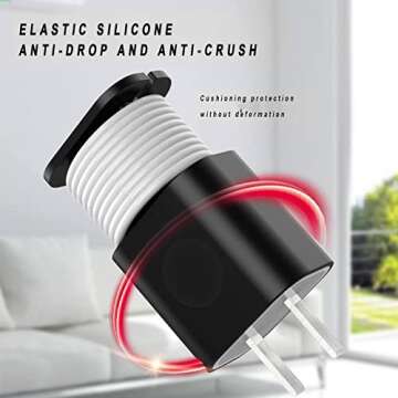 2 in 1 Cord Organizer and Silicone Charger Protector for iPhone - Ultimate Cable Storage Solution