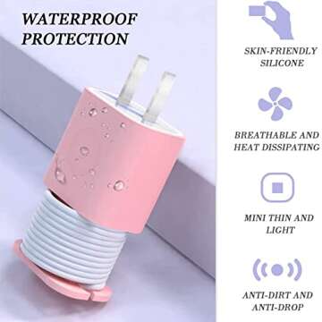 Cord Organizer and Silicone Charger Protector for iPhone