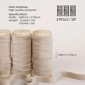 Vitalizart Velvet Ribbon Set for Crafting and Gift Wrapping