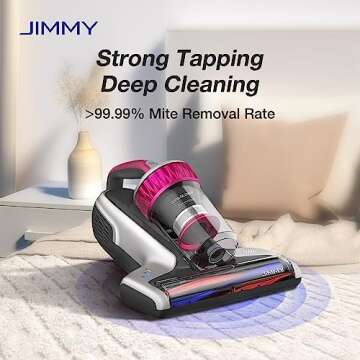 Jimmy WB73 Mattress Vacuum Cleaner, Pet Hair Vacuum, Bed Vacuum with UV & Ultrasonic, Strong Suction...