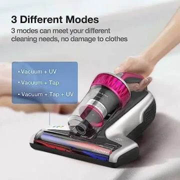 Jimmy WB73 Mattress Vacuum Cleaner, Pet Hair Vacuum, Bed Vacuum with UV & Ultrasonic, Strong Suction, Dust Recognition and Anti-allergen (WB73, Corded)