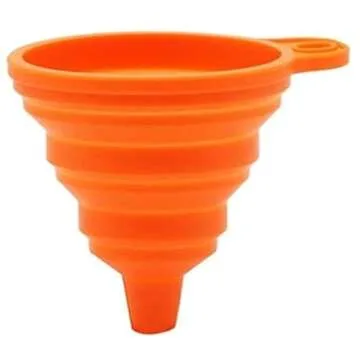 Silicone Collapsible Funnel Set of 4, Small and Large, Foldable Kitchen Funnel for Water Bottle Liquid Transfer Food Grade