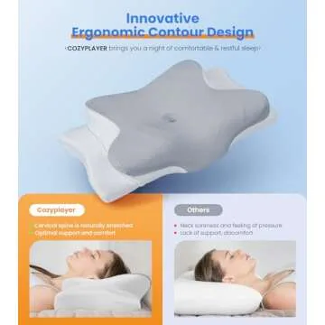 Ultra Pain Relief Cooling Pillow for Neck Support, Adjustable Cervical Pillow Cozy Sleeping, Odorles...