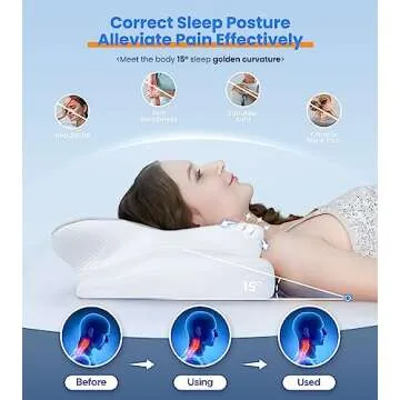 Adjustable Cooling Pillow for Neck Pain Relief