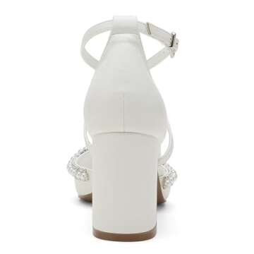 Elegant High Block Heel Wedding Shoes for Brides