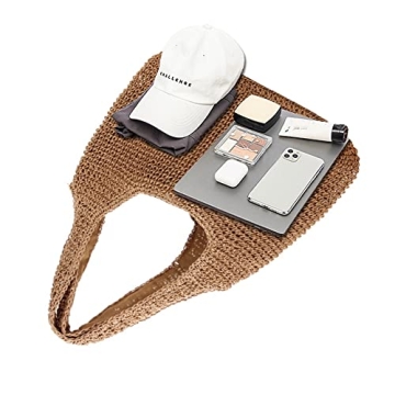 QTKJ Large Straw Tote Handbag for Summer Beach Style