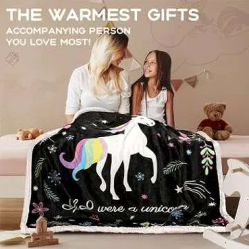 Unicorn Party Blanket Gifts for Girls - Soft & Cute