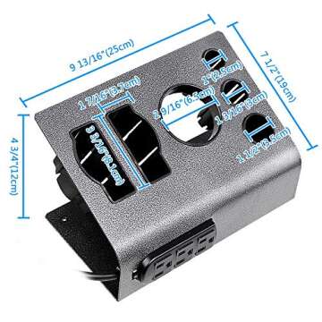 BYOOTIQUE Hair Tool Holder with Outlets and Storage