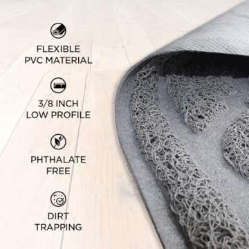 Large Waterproof Cat Litter Mat - Stylish Mess Control