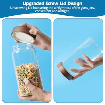 Borosilicate Glass Spice Jar 37oz with Screw Lid