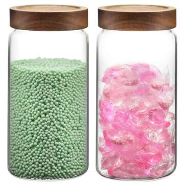 Borosilicate Glass Spice Jar 37oz with Screw Lid