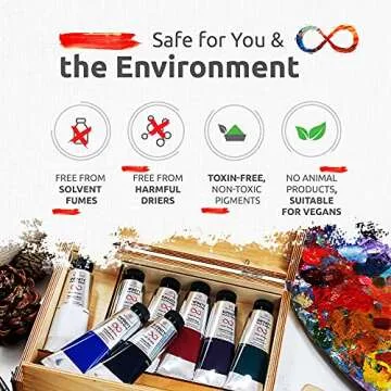 Professional Oil Paint Set - 8 Large 50ml Tubes