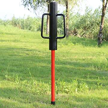 A-KARCK Heavy Duty 12 lb Fence Post Driver with Handle