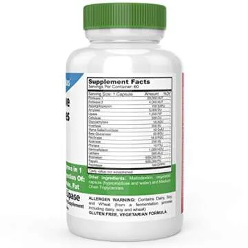 DrFormulas Digestive Enzymes for Bloating Relief, Gas, Lactose Intolerance, Digestion Support with L...