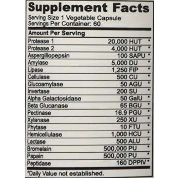 DrFormulas Digestive Enzymes for Bloating Relief, Gas, Lactose Intolerance, Digestion Support with Lactase, Amylase, Lipase, Bromelain, Protease, 60 Capsules