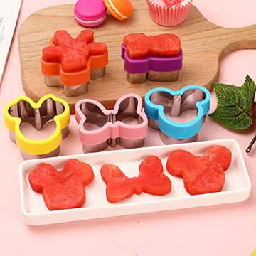 Cookie Cutter set, Head, Glove, Shoe, Bows Shapes Sandwich Cutters Cookie Cutters -Food Grade Cookie Cutter Mold for Kids (7Pack)