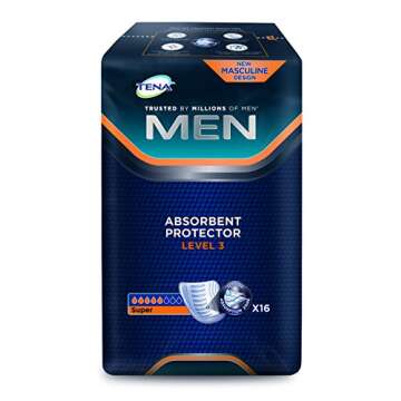 TENA Level 3 Men Pack of 16 for Ultimate Comfort and Protection