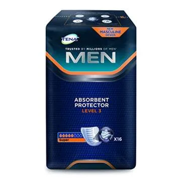 TENA Level 3 Men Pack of 16 for Ultimate Comfort and Protection