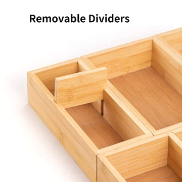 Versatile Bamboo Drawer Organizer Set for Home and Office