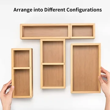 Versatile Bamboo Drawer Organizer Set for Home and Office