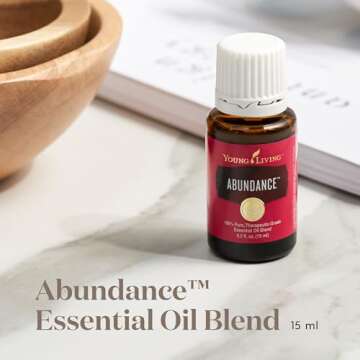 Young Living Abundance Essential Oil Blend - 15 ml - Manifest Prosperity with Orange, Frankincense, Patchouli, Clove, and More - Uplifting Aroma for Joy, Positivity, and Energy