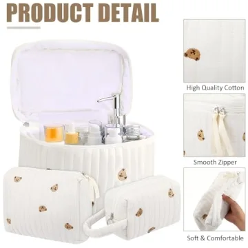 Paterr 3 Piece Makeup Bag Set for Stylish Organization