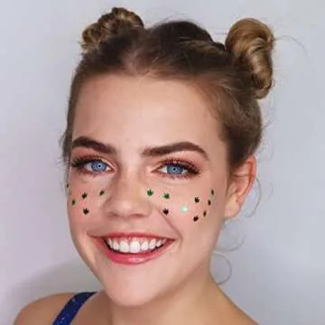 3 Pack Vibrant Holographic Leaf Glitter for Crafts & Beauty