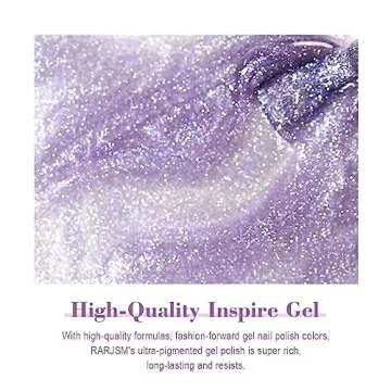 RARJSM Cat Eye Gel Nail Polish Aurora Violet Purple Velvet Silver Glitter Universal Galaxy Shimmer Ice Gel Polish with Magnet Stick Single Bottle 15ml LED UV Curing Requires Soak Off Salon Home