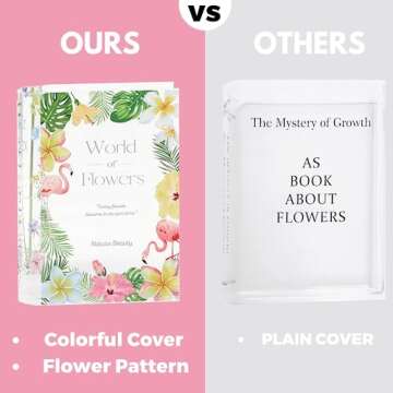 PORPAN Book Vase, Acrylic Book Vase for Flowers, Book Flower Vase Clear, Book Shaped Vase, A Book About Flowers Vase, Modern Decorative Vase for Home, Bedroom, Living Room, Office, Set of 2