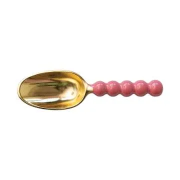 Creative Co-Op, Pink Enameled Aluminum Kitchen Scoop, Gold, Medium