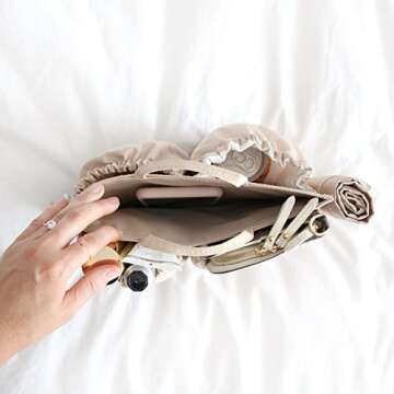 ToteSavvy – Mini Tote Organizer (9.5x9x4”) – 6 Pockets for Changing Bag, Handbag, Backpack