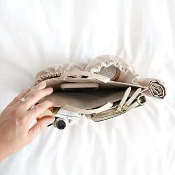 ToteSavvy – Mini Tote Organizer (9.5x9x4”) – 6 Pockets for Changing Bag, Handbag, Backpack