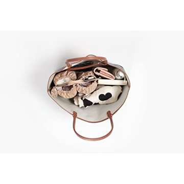 ToteSavvy – Mini Tote Organizer (9.5x9x4”) – 6 Pockets for Changing Bag, Handbag, Backpack