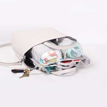 ToteSavvy – Mini Tote Organizer (9.5x9x4”) – 6 Pockets for Changing Bag, Handbag, Backpack