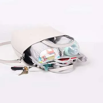 ToteSavvy – Mini Tote Organizer (9.5x9x4”) – 6 Pockets for Changing Bag, Handbag, Backpack