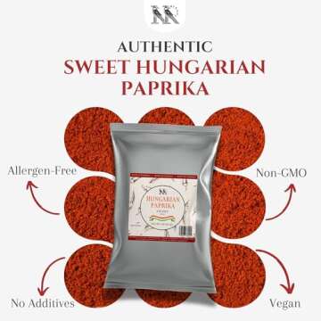 MEROPS Authentic SWEET Hungarian Paprika Powder - Rich Flavorful Spice, 16 oz