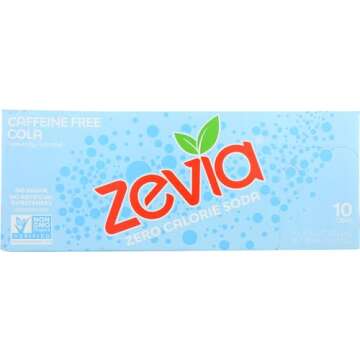 Zevia Caffeine Free Cola - Guilt-Free Refreshment Pack of 10