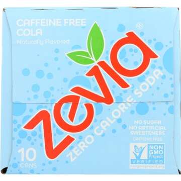 Zevia Caffeine Free Cola - Guilt-Free Refreshment Pack of 10