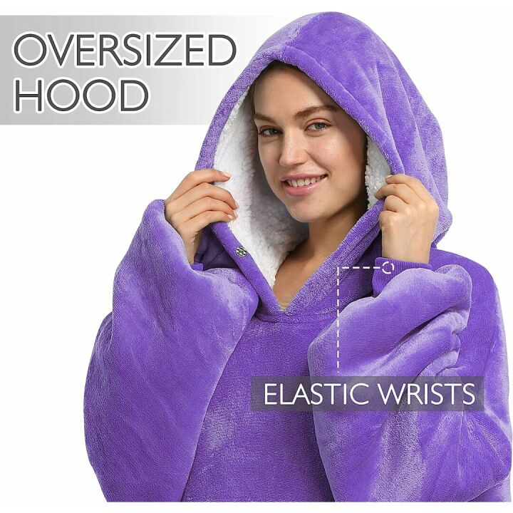 Catalonia Oversized Blanket Hoodie - Sherpa Pullover Comfort