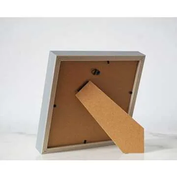 PLUSCHEN 7x7 Blue Beige Square Picture Frame, 7x7 Resin Photo Frame, Wall and Desktop Display Picture Frame, Plexiglass