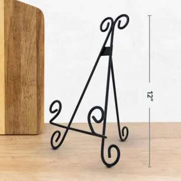 Cookbook Stand Book Holder Deluxe Book Holders for Reading Hands Free Heavy Duty Metal Recipe Book H...