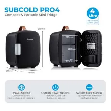 Subcold Pro4 Mini Fridge - Stylish 4L Portable Cooler