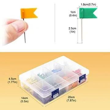 Colored Flag Map Pins - Durable & Vibrant 400 Pack