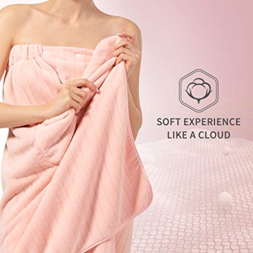 Lovife Adjustable Microfiber Bath Wrap & Towel Set