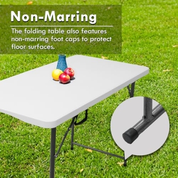 Versatile Plainsity 4ft Folding Table for Indoor & Outdoor Use