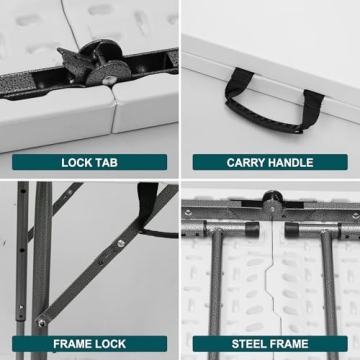 Versatile Plainsity 4ft Folding Table for Indoor & Outdoor Use