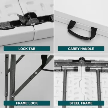 Versatile Plainsity 4ft Folding Table for Indoor & Outdoor Use